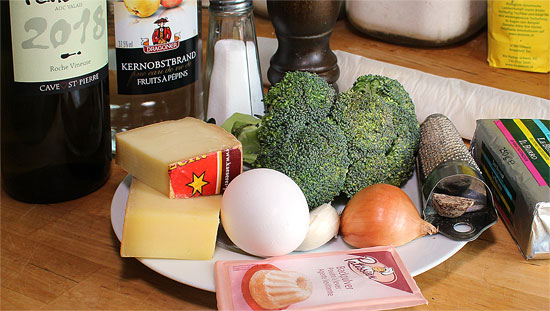 Zutaten Broccoli-Käse-Wähe