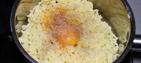 Kartoffeln gewürzt mit Ei