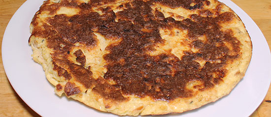 Omelette ausgebacken