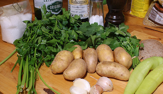 Zutaten Kartoffeln Mojo verde