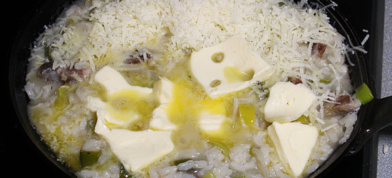Risotto mit Butter und Parmesan