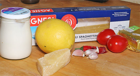 Zutaten Spaghettini risottati al limone