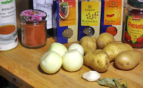 Zutaten Kartoffelgulasch