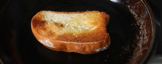 Weissbrot toasten