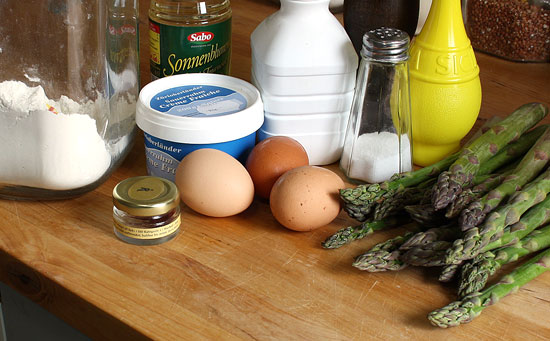 Zutaten Spargel-Omelette