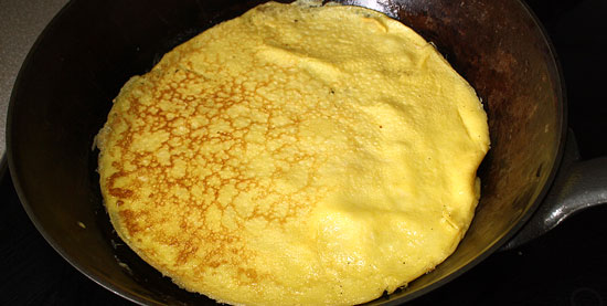 Omeletten ausbacken
