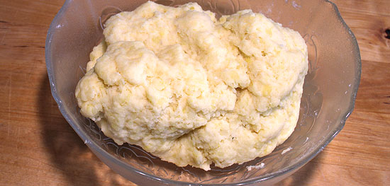 Kartoffelteig geknetet