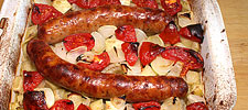 Salsiccia al forno - Sizilianische Bratwurst aus dem Ofen