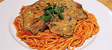 Austernpilz-Piccata mit Tomatenspaghetti