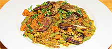 Linsen-Gemüse-Curry mit Austernpilzen
